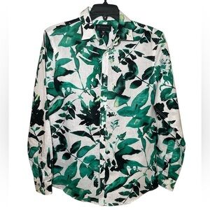 I.N.C Mens Floral Button Down Shirt sz M